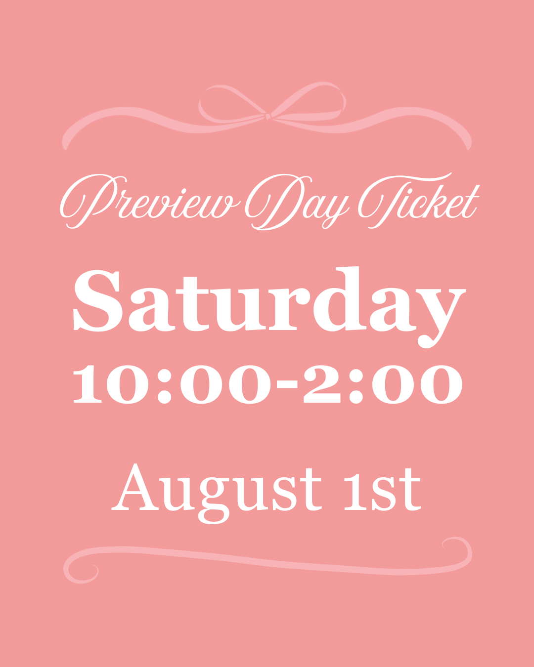 SATURDAY 10:00-2:00
